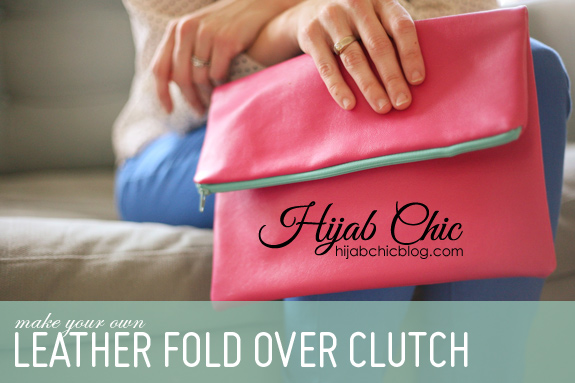 DIY: LEATHER FOLD OVER CLUTCH