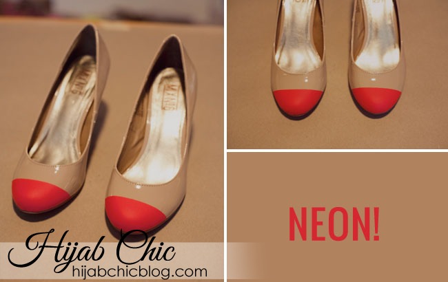 DIY: NEON TOE SHOES